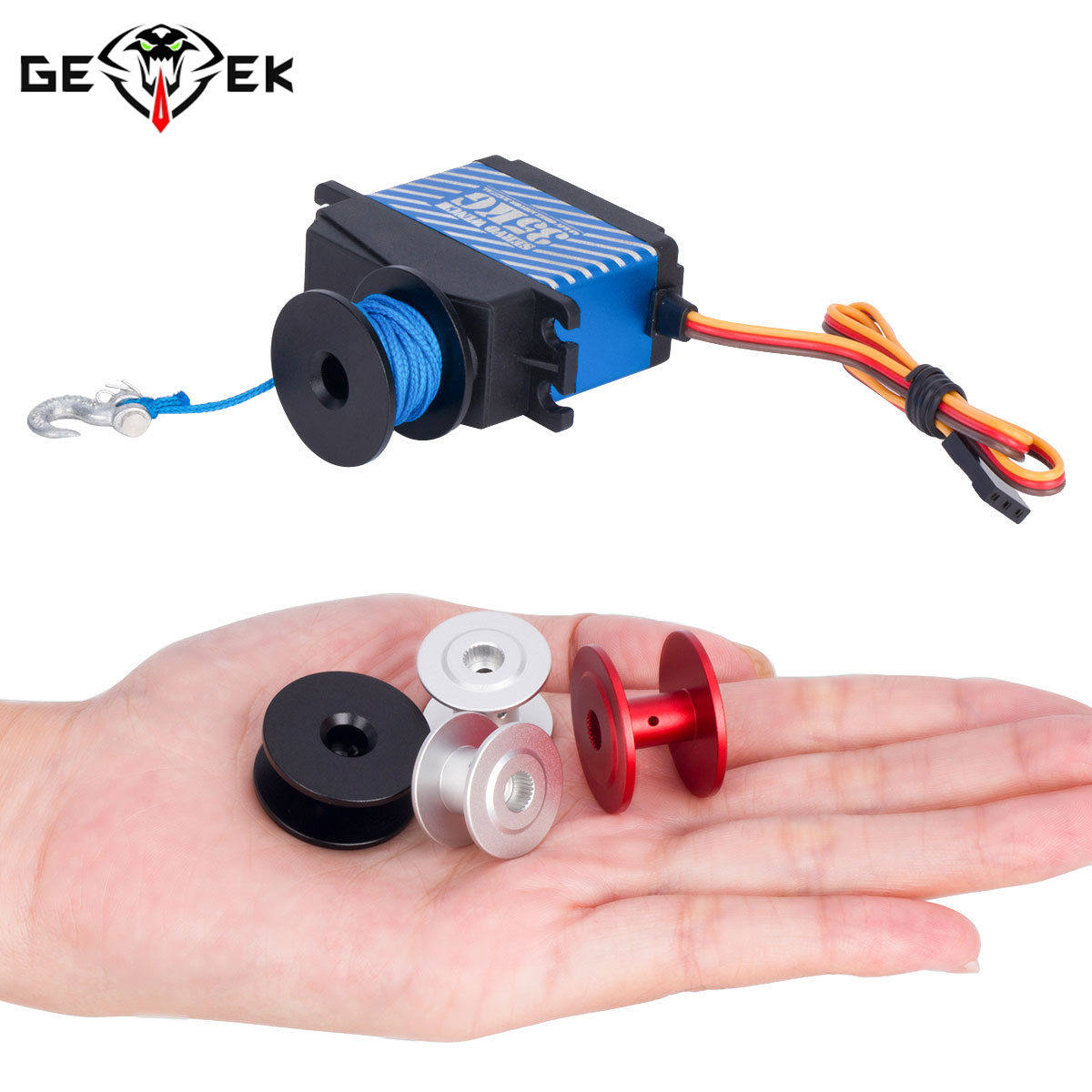 Rescue Rope Throw - เครื่องกว้านเซอร์โว25T สายรัดไนลอนสำหรับรถบังคับวิทยุ1/10 TRX4 SCX10รถตีนตะขาบ VS4-10